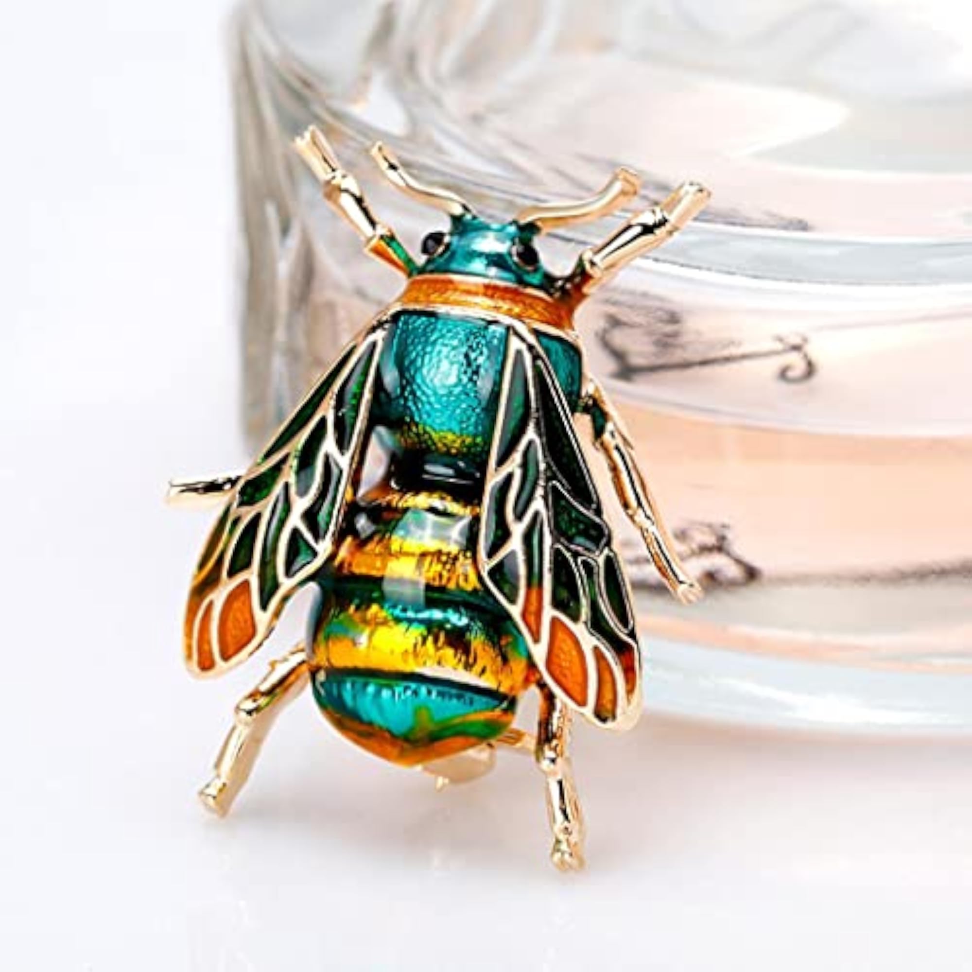 Bumblebee Brooch Corsage, Insect Accessory for Hats & Scarves